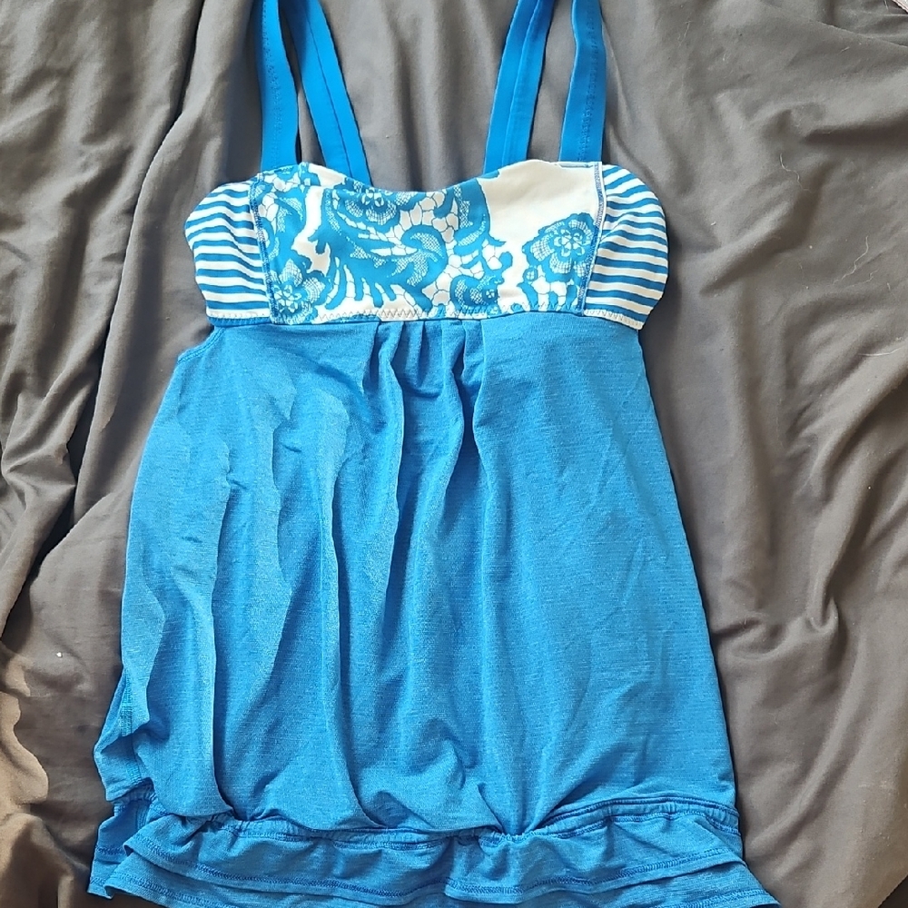 Free With Purchase. Lululemon Athletica Blue Ruffled Camisole Top